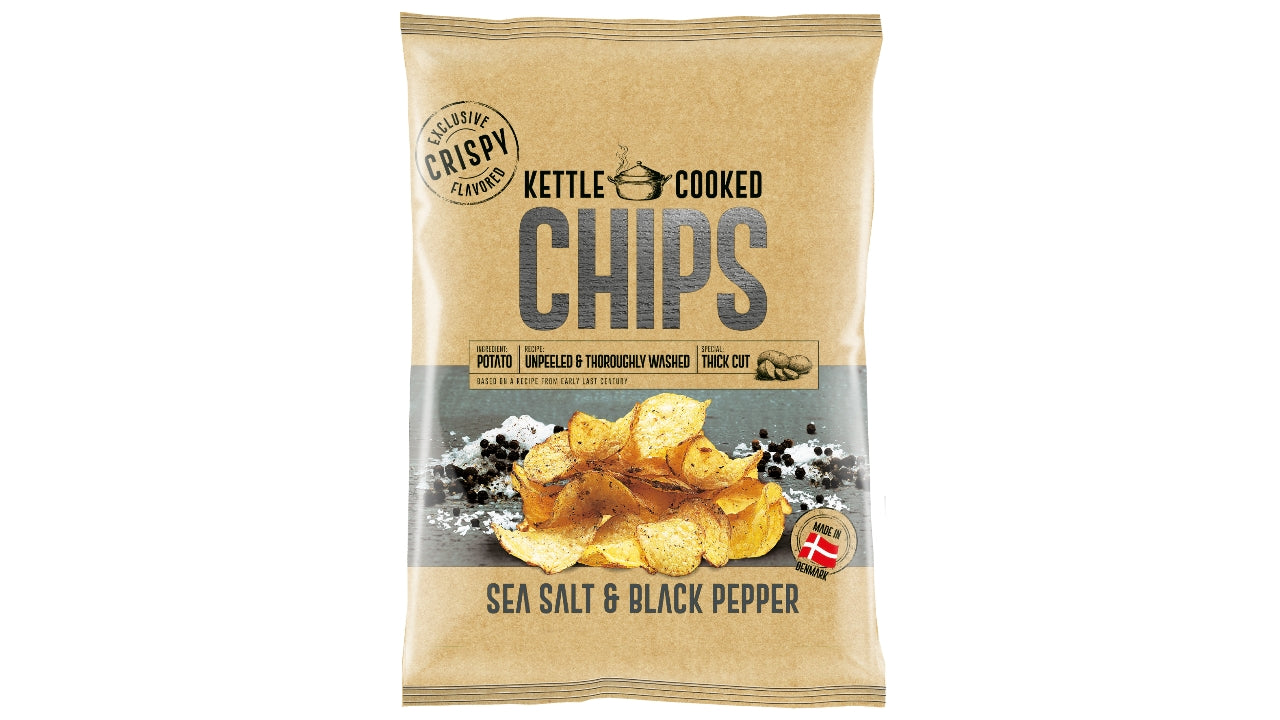 Kettle Cooked chips seasalt&pepper 150g