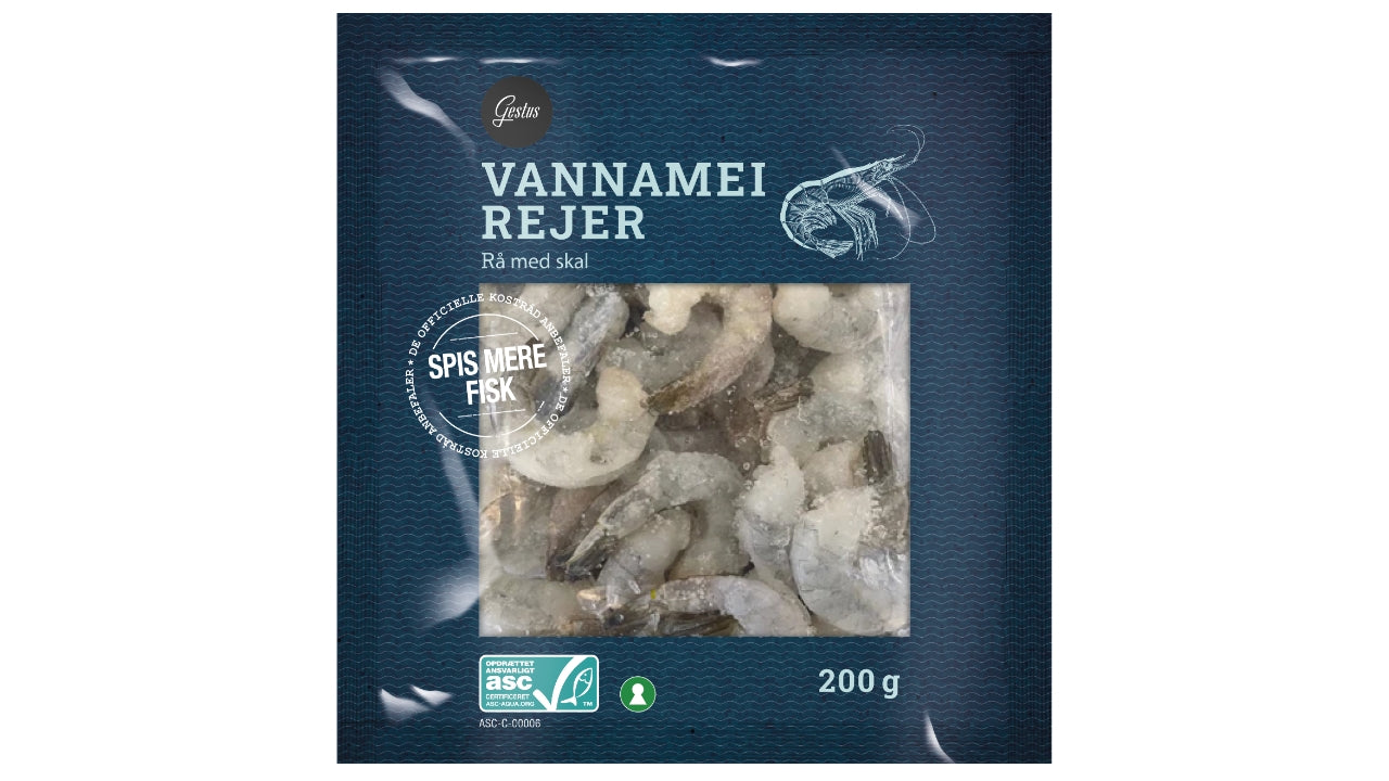 Vannamei rejser rå 200g