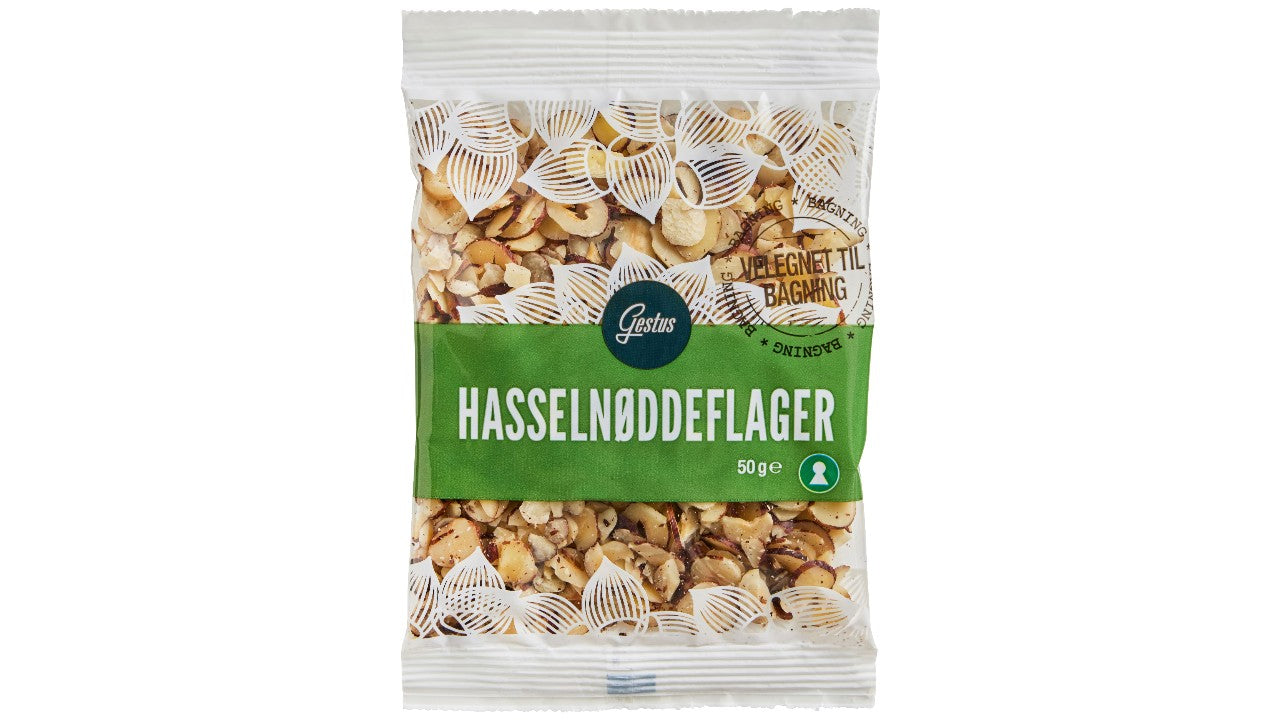 Hasselnøddeflager 50g