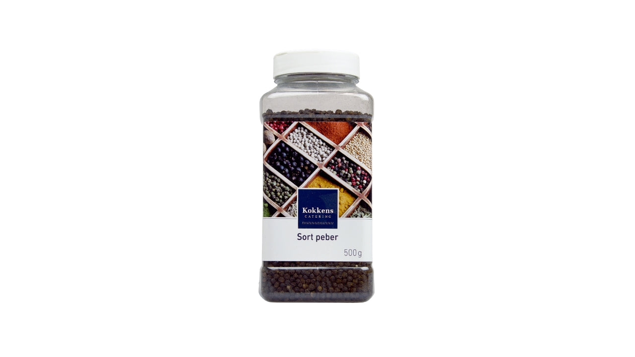 Sort peber hel 500g