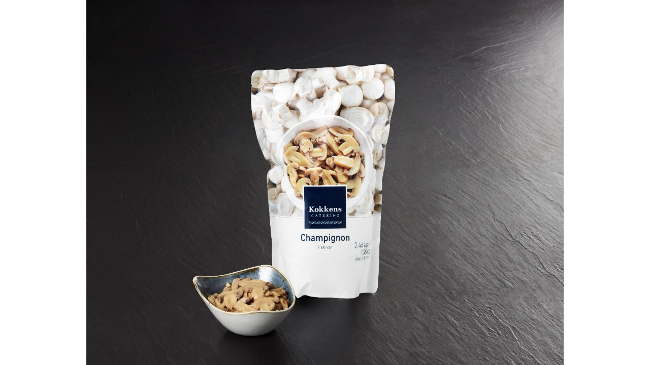 Champignon i skiver 2,46/1,38kg