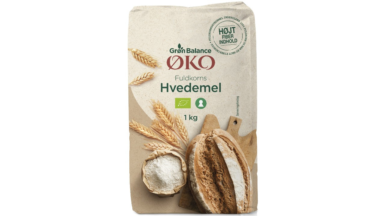 Øko Fuldkorns hvedemel 1kg