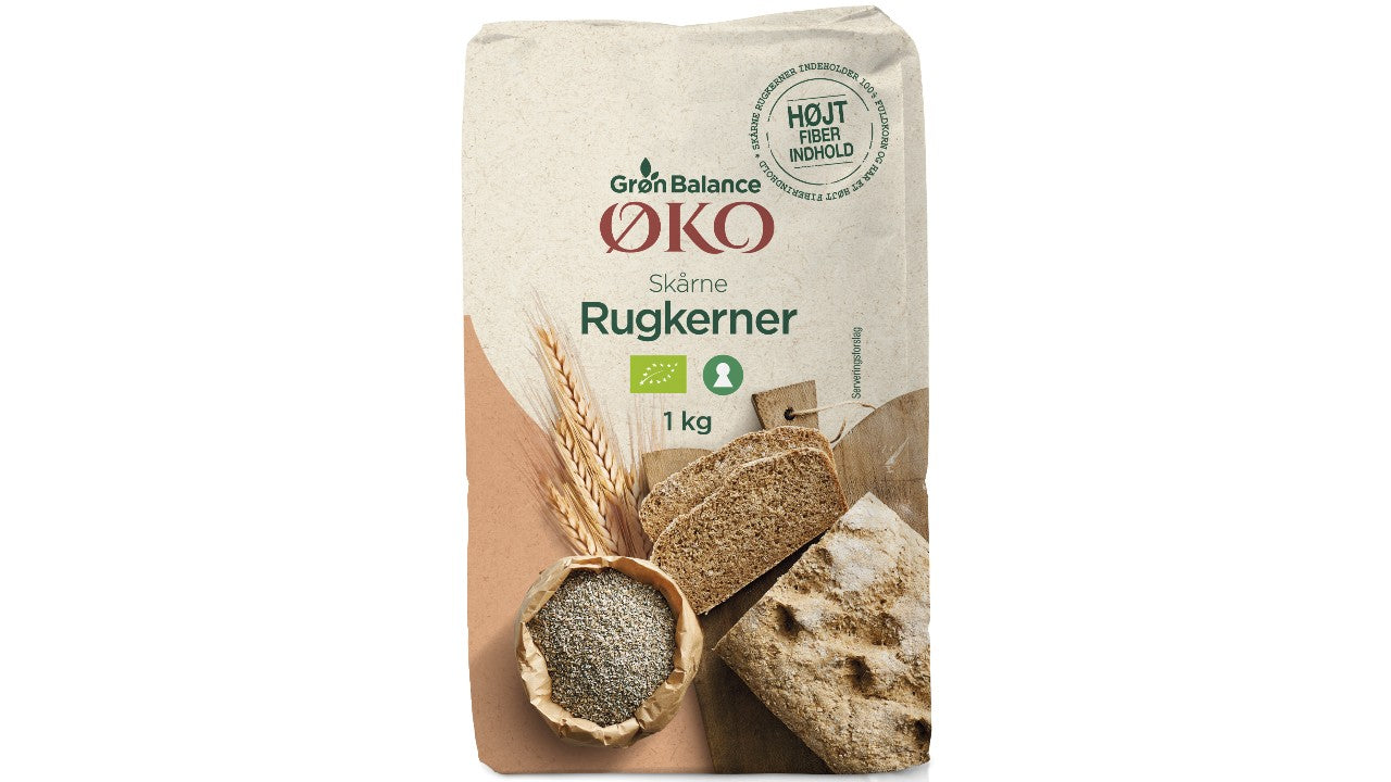 Øko Rugkerner skårne 1kg