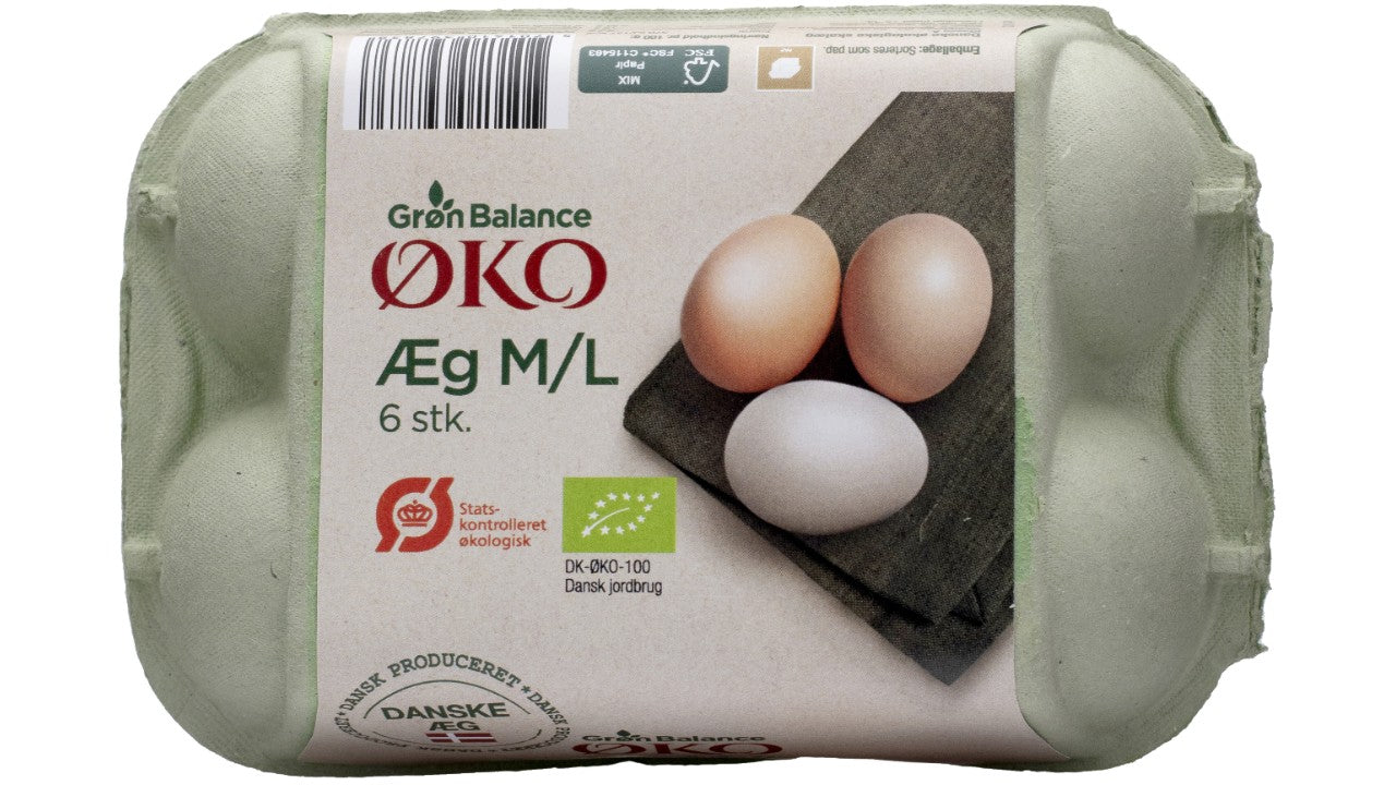 Øko Æg M/L 6stk