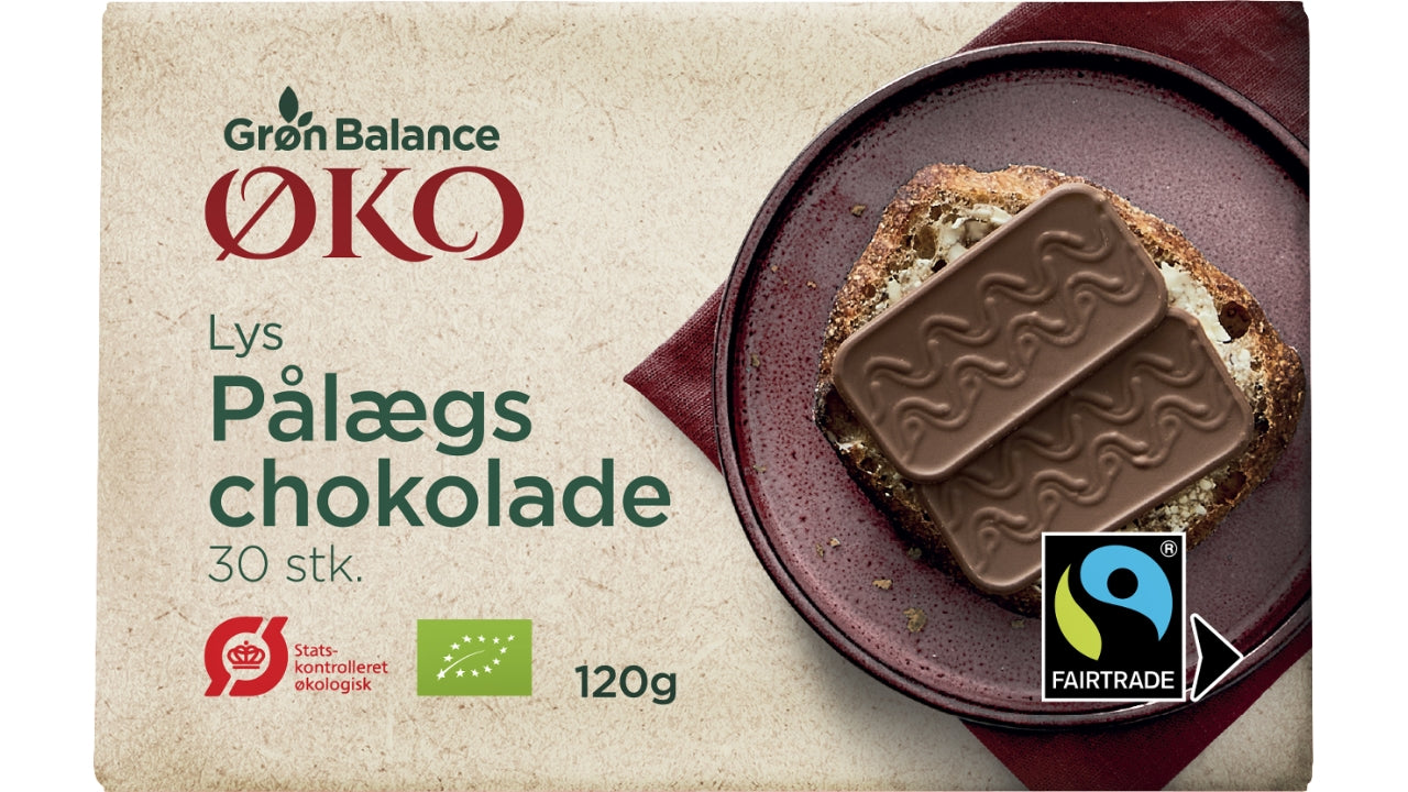 Øko Pålægschokolade lys 120g