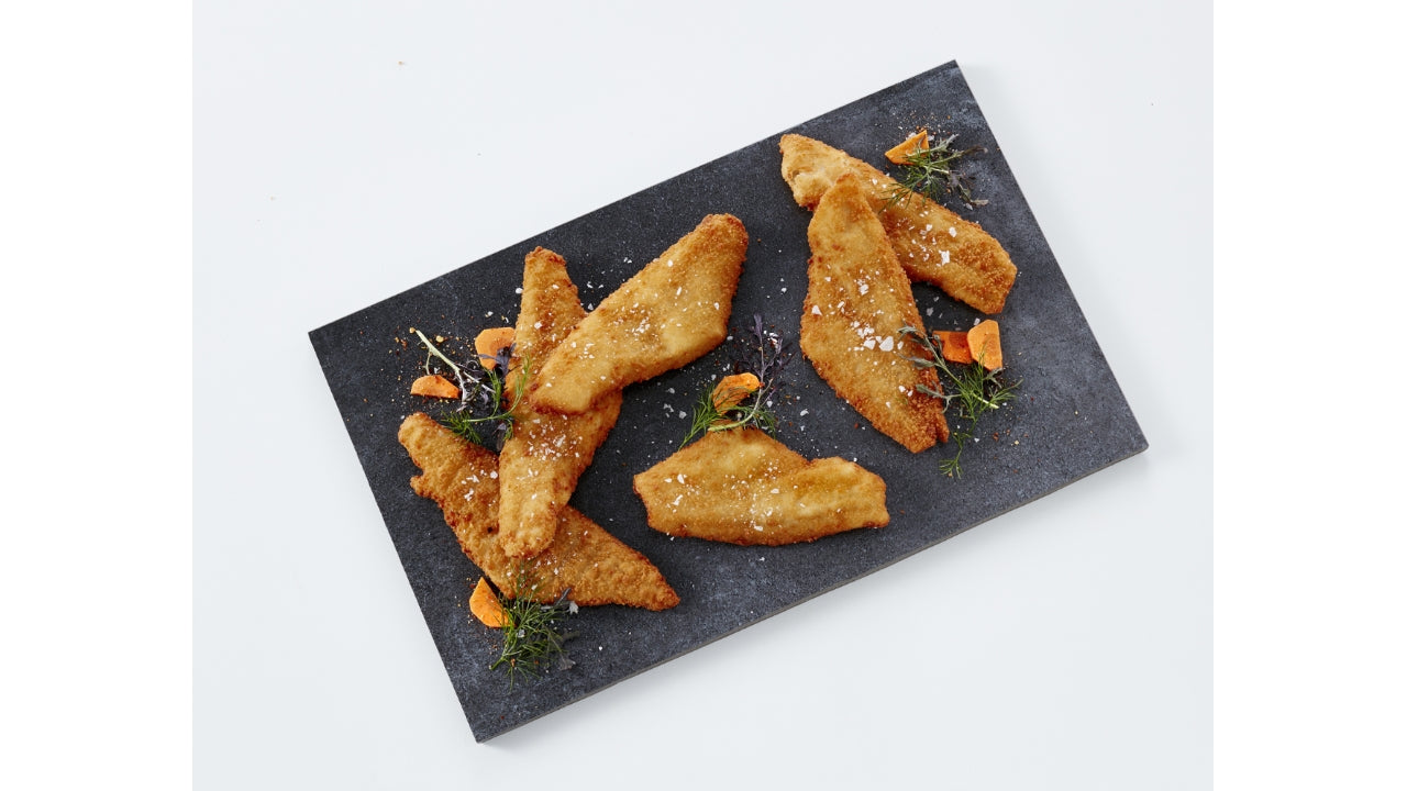 Rødspættefilet paneret 70-100g 2,5kg