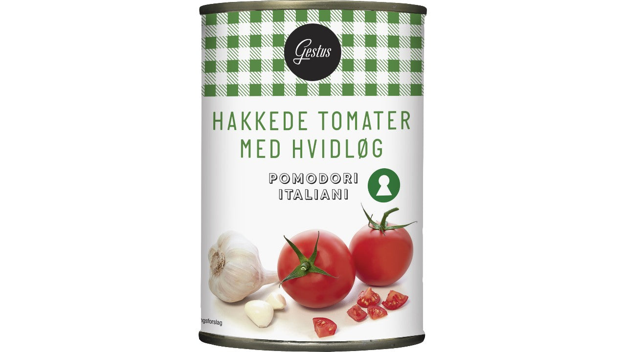 Tomat med hvidløg 400g