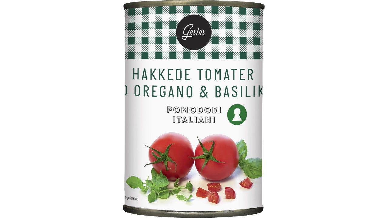 Tomat med oregano/brasil 400g