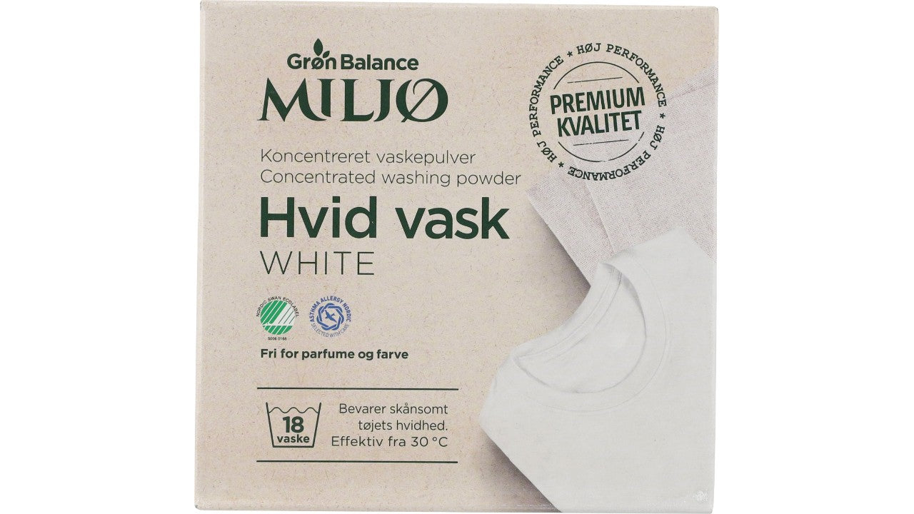 Vaskepulver hvid vask 785g
