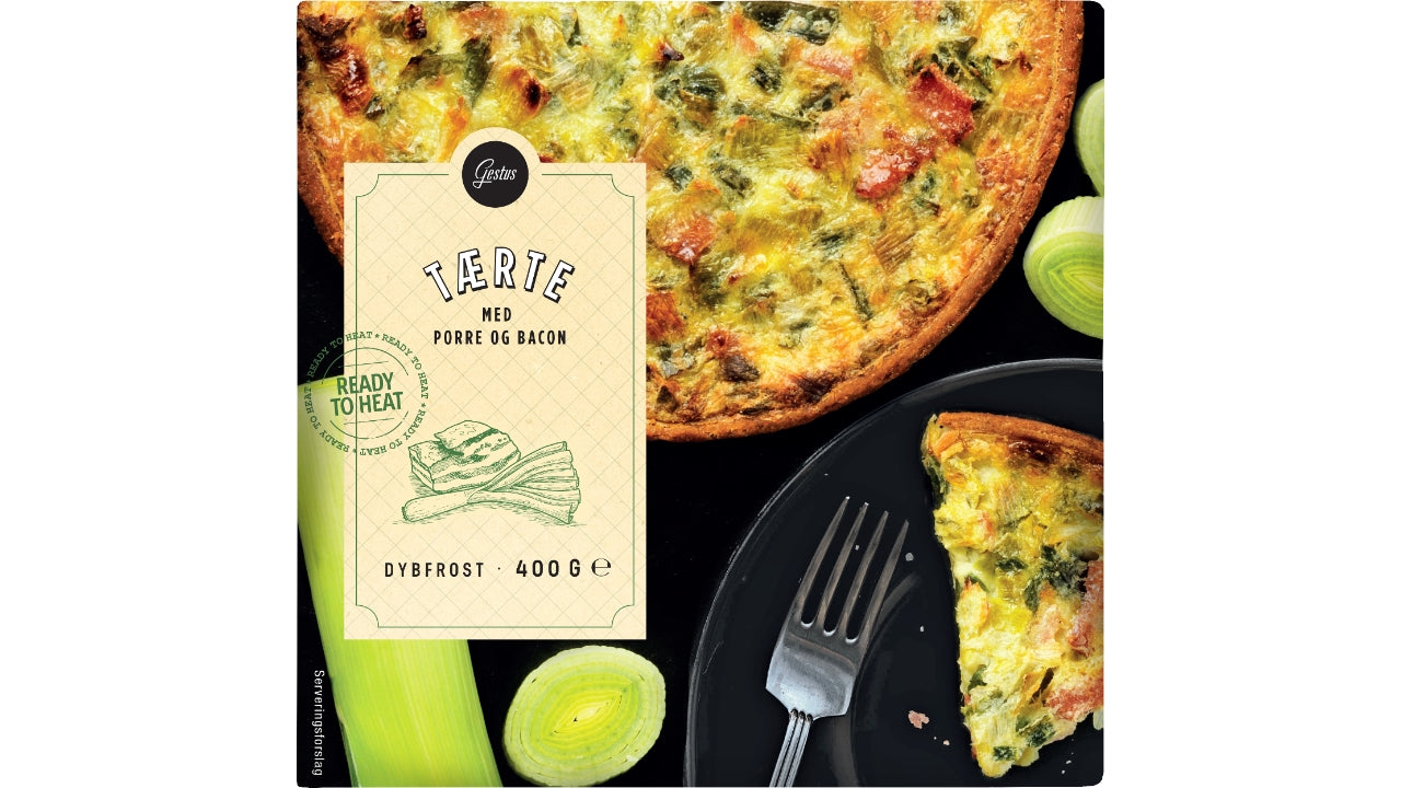 Porre & bacon tærte 400g
