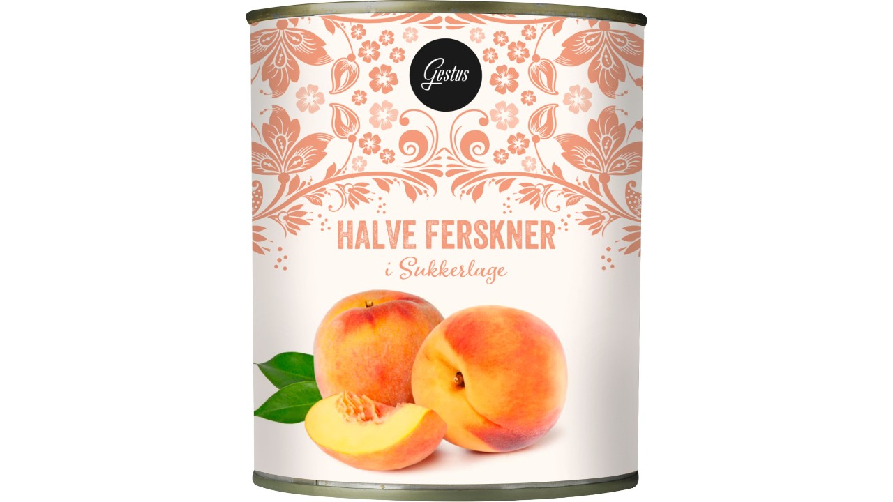 Halve ferskner i sukkerlage 820/480g