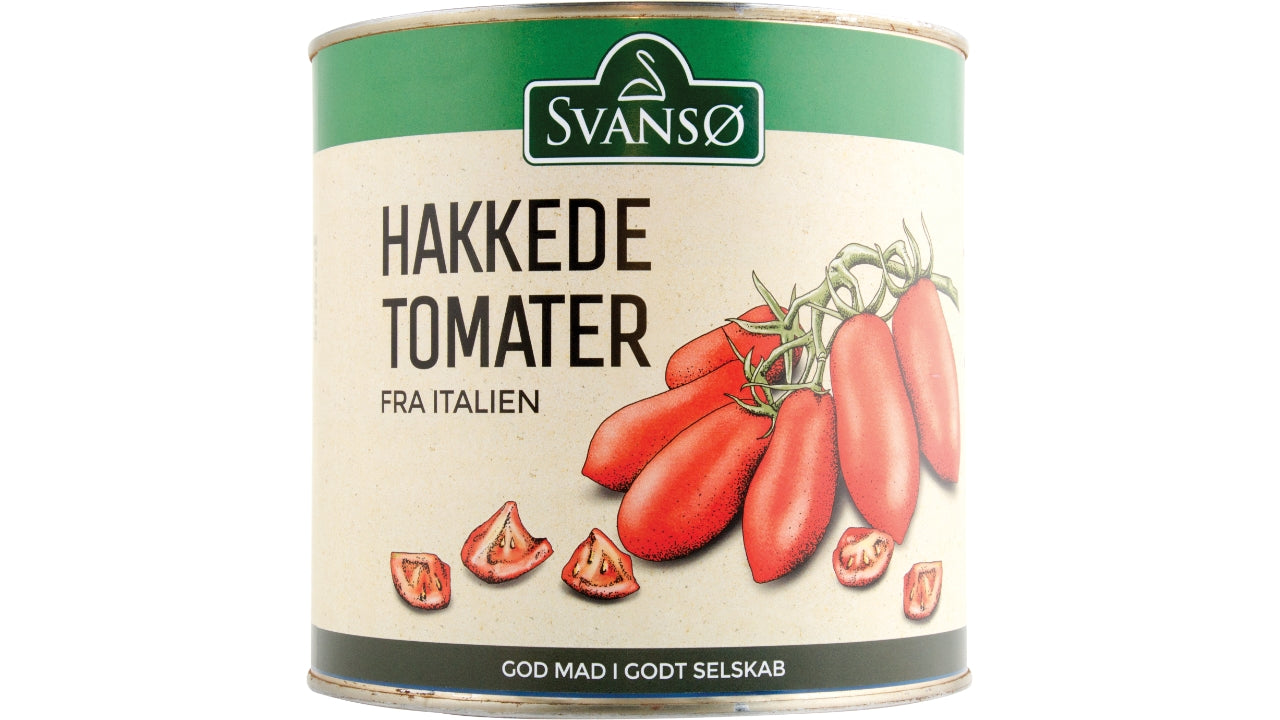 Hakkede tomater 2,5kg/1,5kg