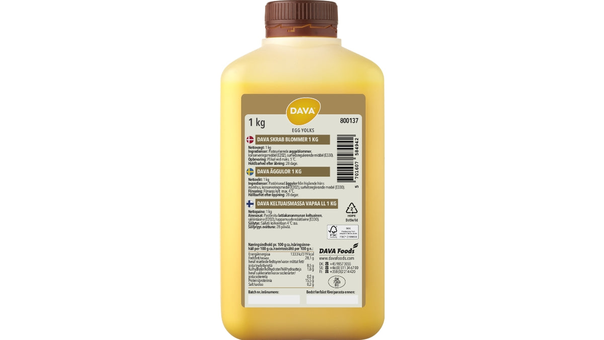 Æggeblommer skrabeæg 1kg