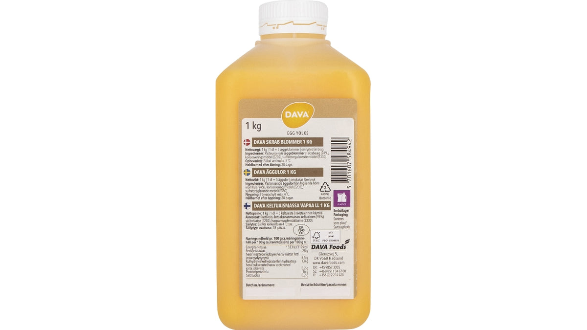 Æggeblommer skrabeæg 1kg