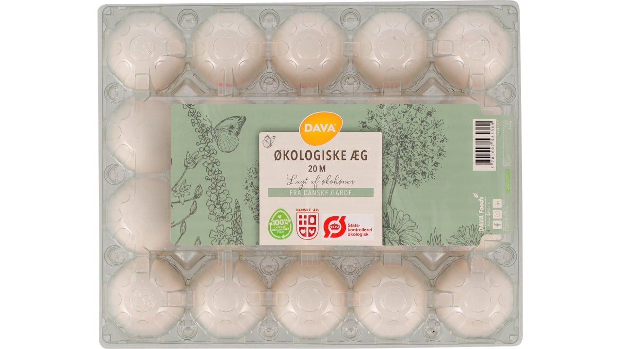 Øko Æg frisk str. M 20stk