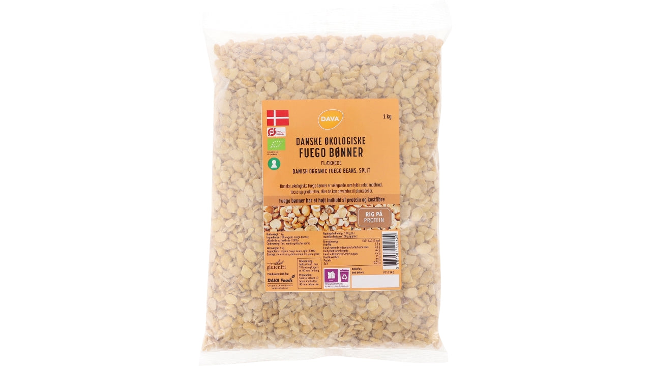 Øko Flækkede Fuego bønner 1kg