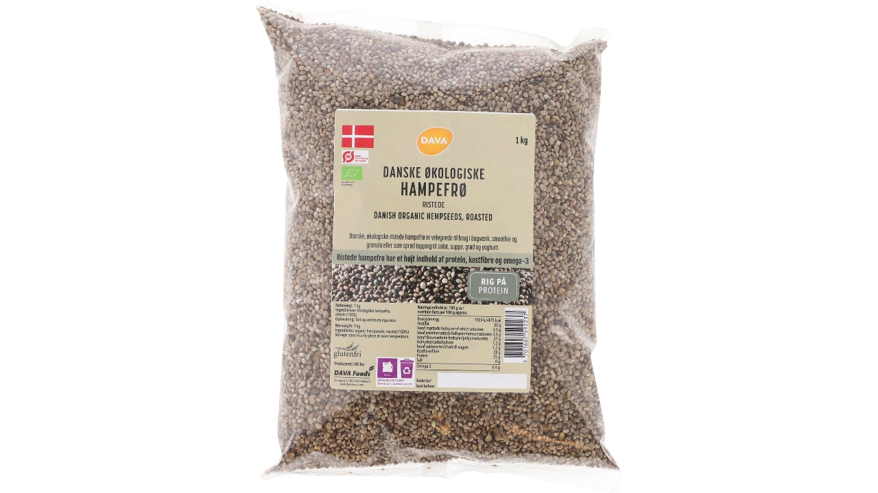 Øko Ristede hampefrø 1kg