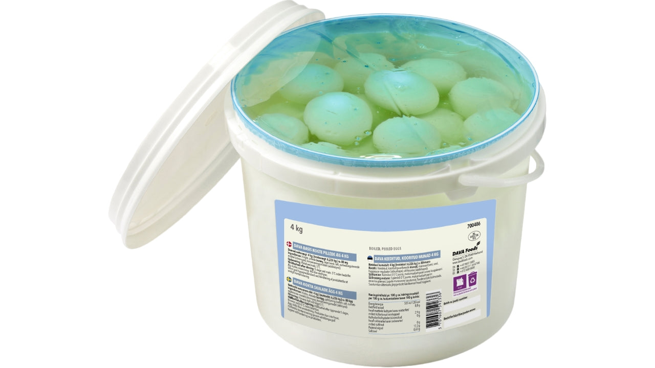 Æg kogte pillede ca 80stk 4kg