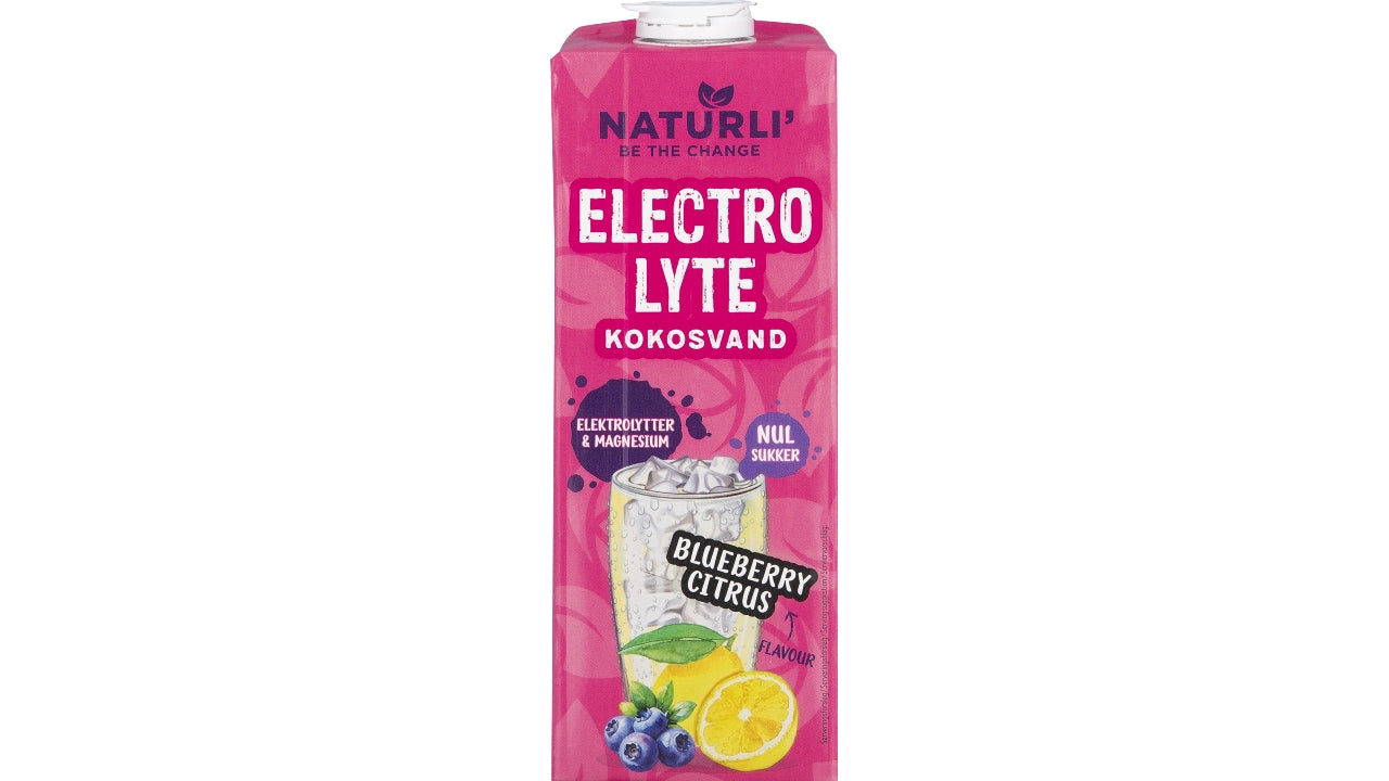 Electrolyte kokosvand blåbær/citrus 1L