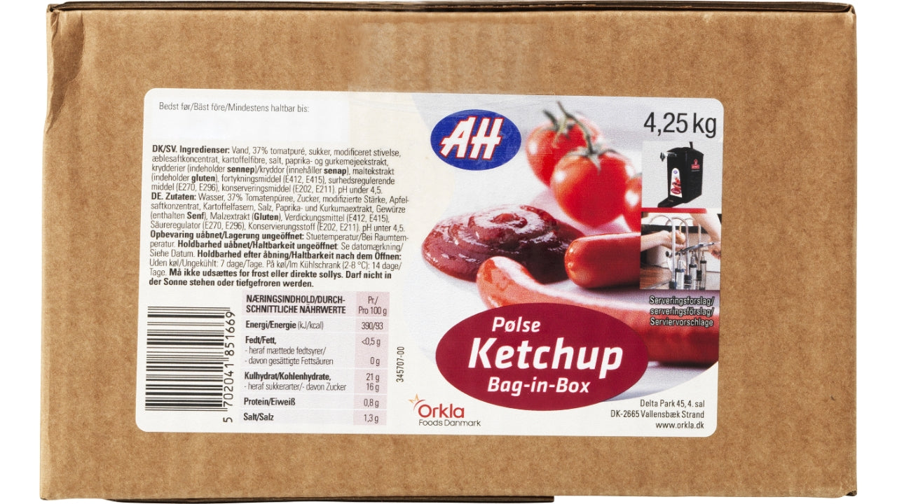 Pølseketchup BIB 4,25kg