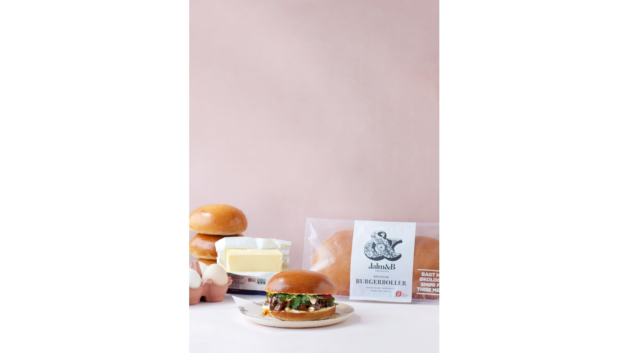 Øko Brioche burgerbolle forskåret 45x80g