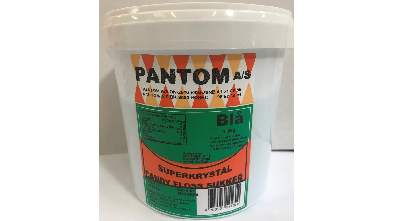 Candy floss sukker blå 1kg
