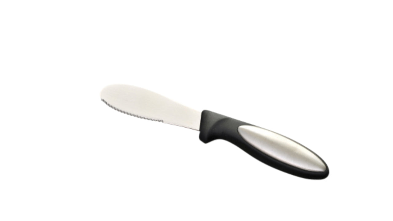 Smørekniv sort/grå skaft 21cm