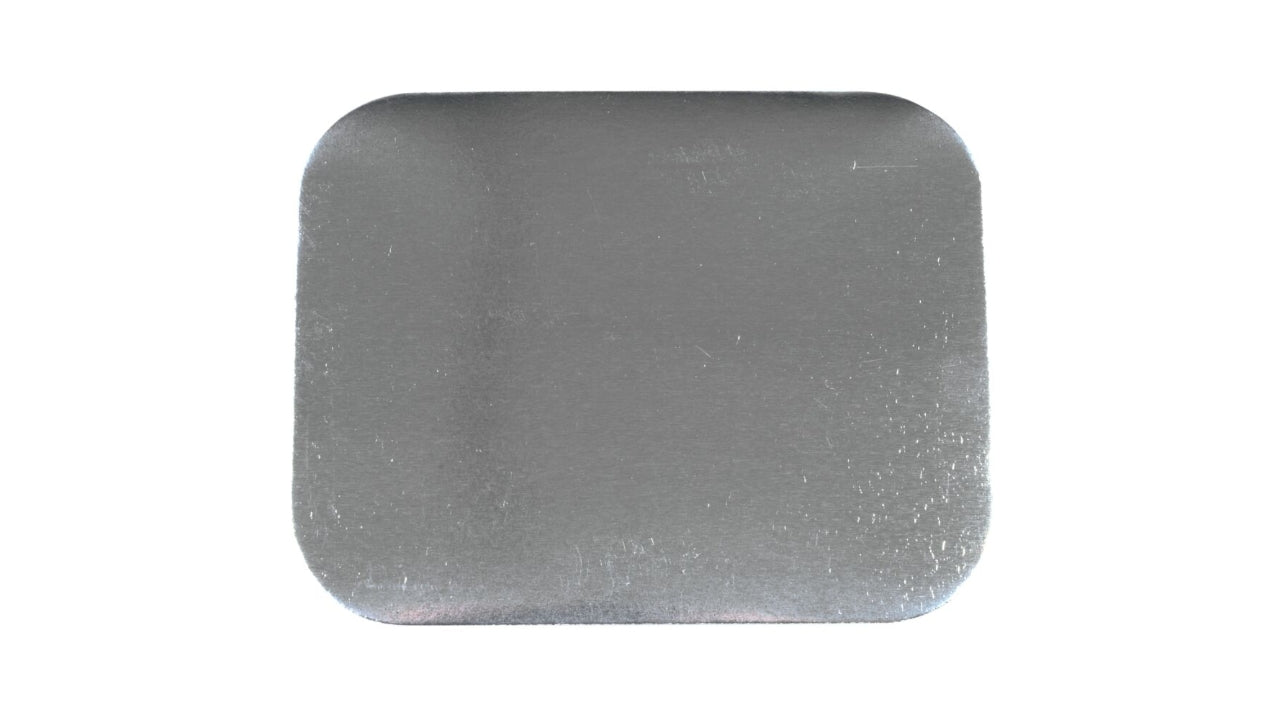 Låg 14x11,8cm hvid aluminium/pap 100stk