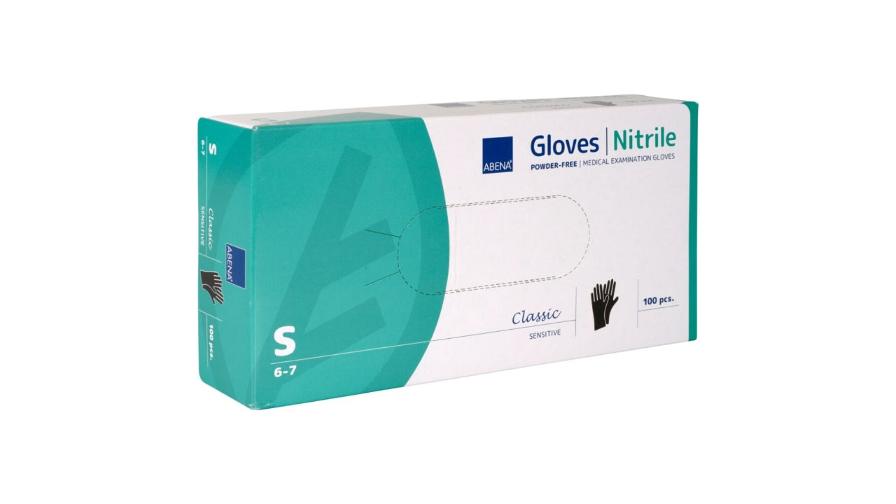 Nitrilhandske sort pudderfri S 100stk