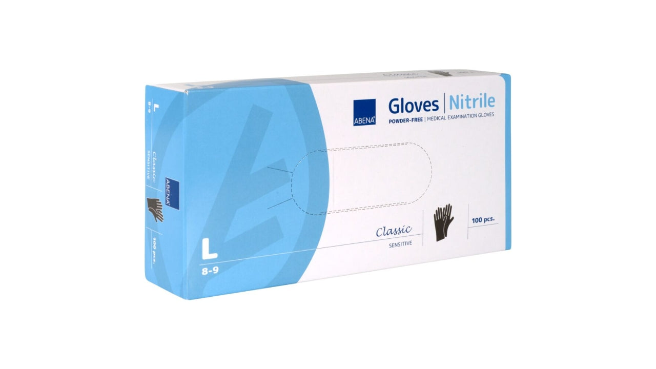 Nitril handske pudderfri sort str.L