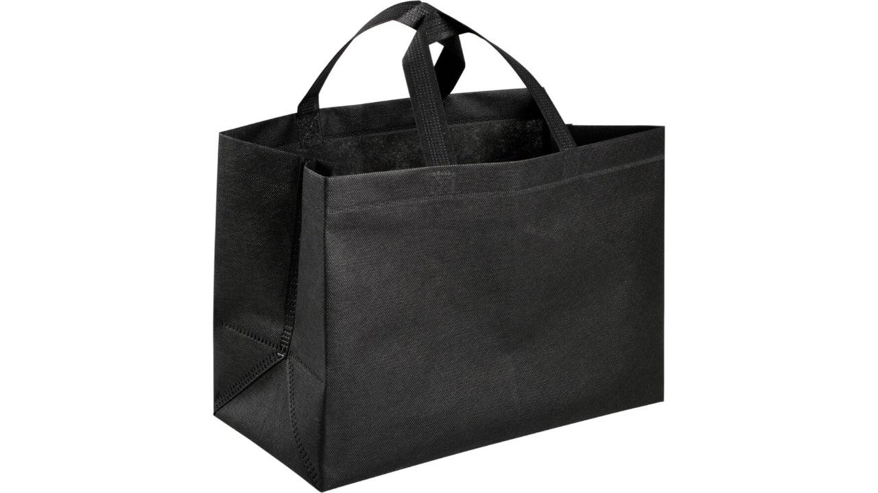 Indkøbspose 15l sort PP/genanvendt 100s