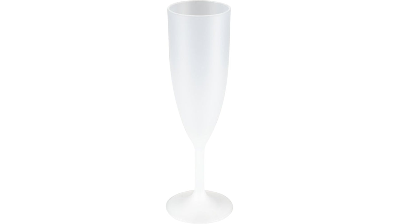 Champagneglas frosted hvid PP 24stk