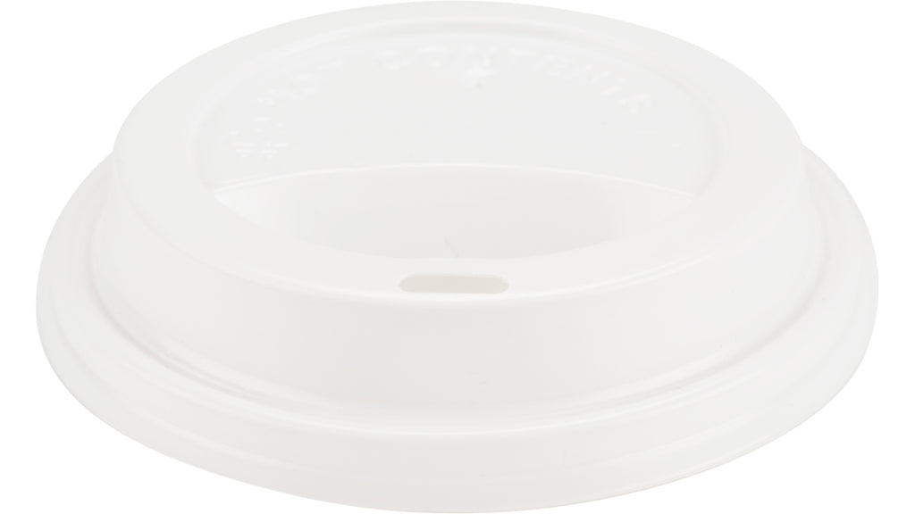 Drikkelåg Ø9cm hvid PP 100stk