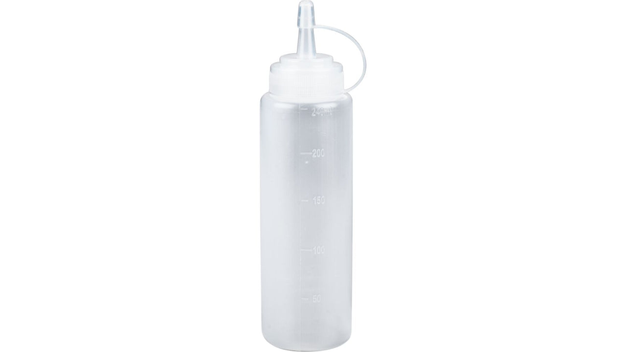 Dressingflaske 240ml klar PE/PP