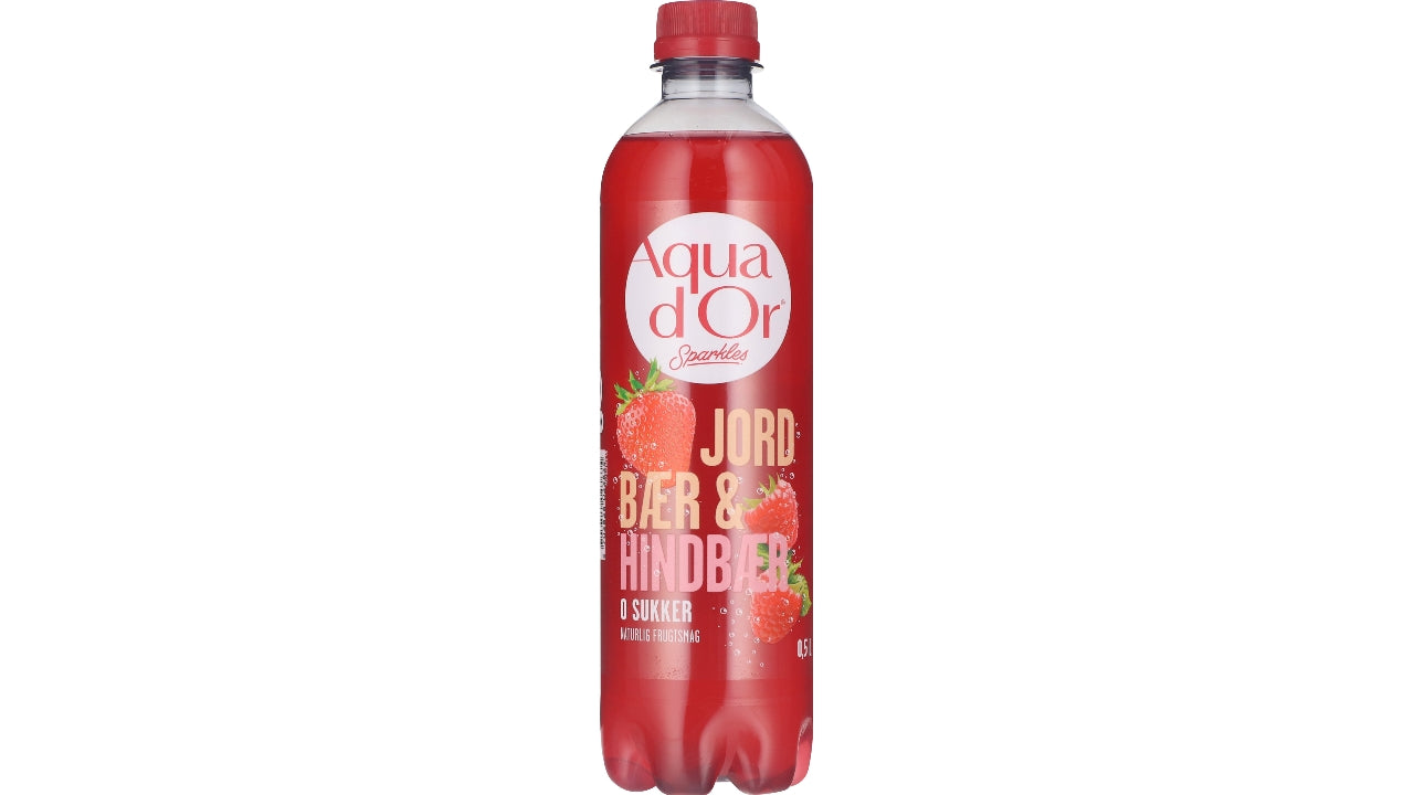 Aqua d'Or Jordbær & hindbær 12x0,5L