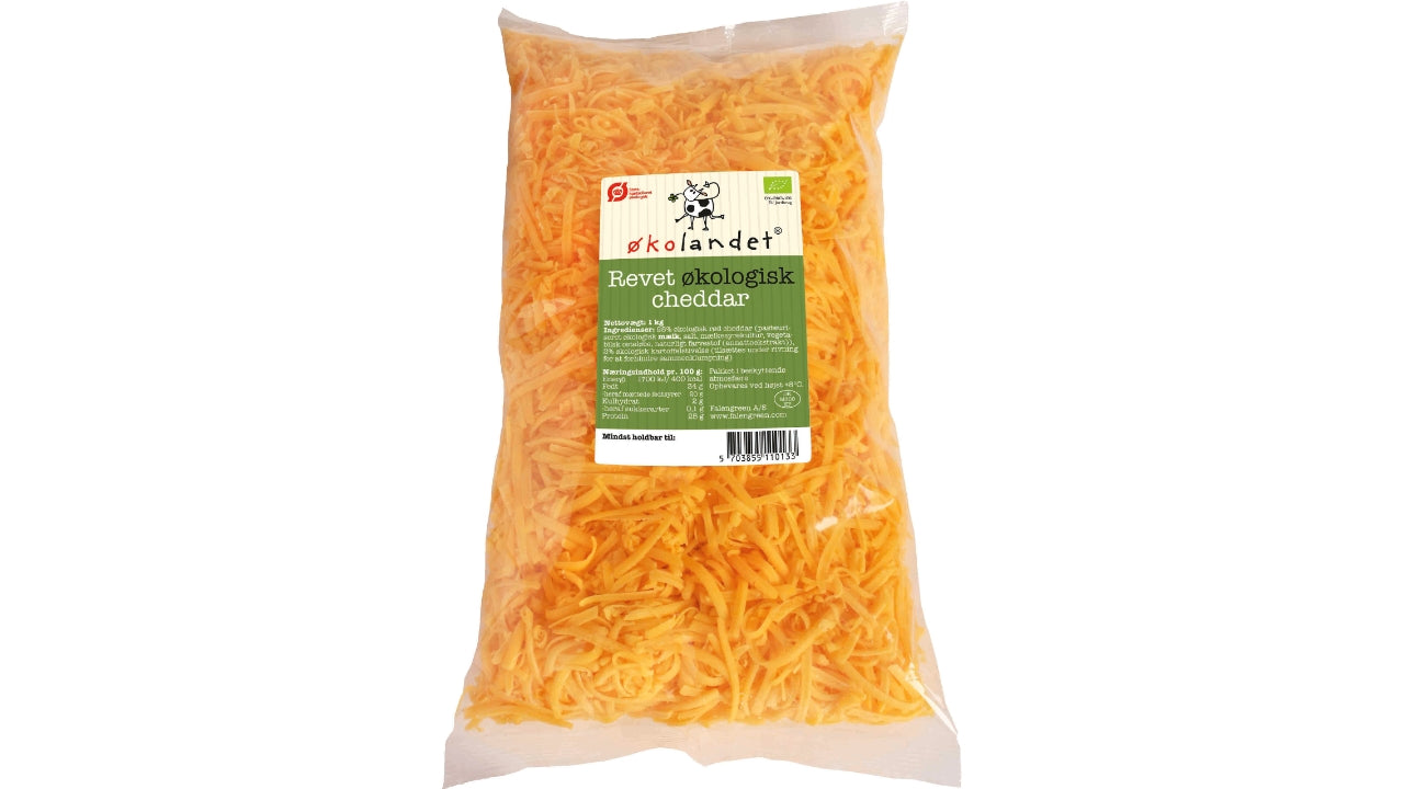 Øko cheddar revet 1kg
