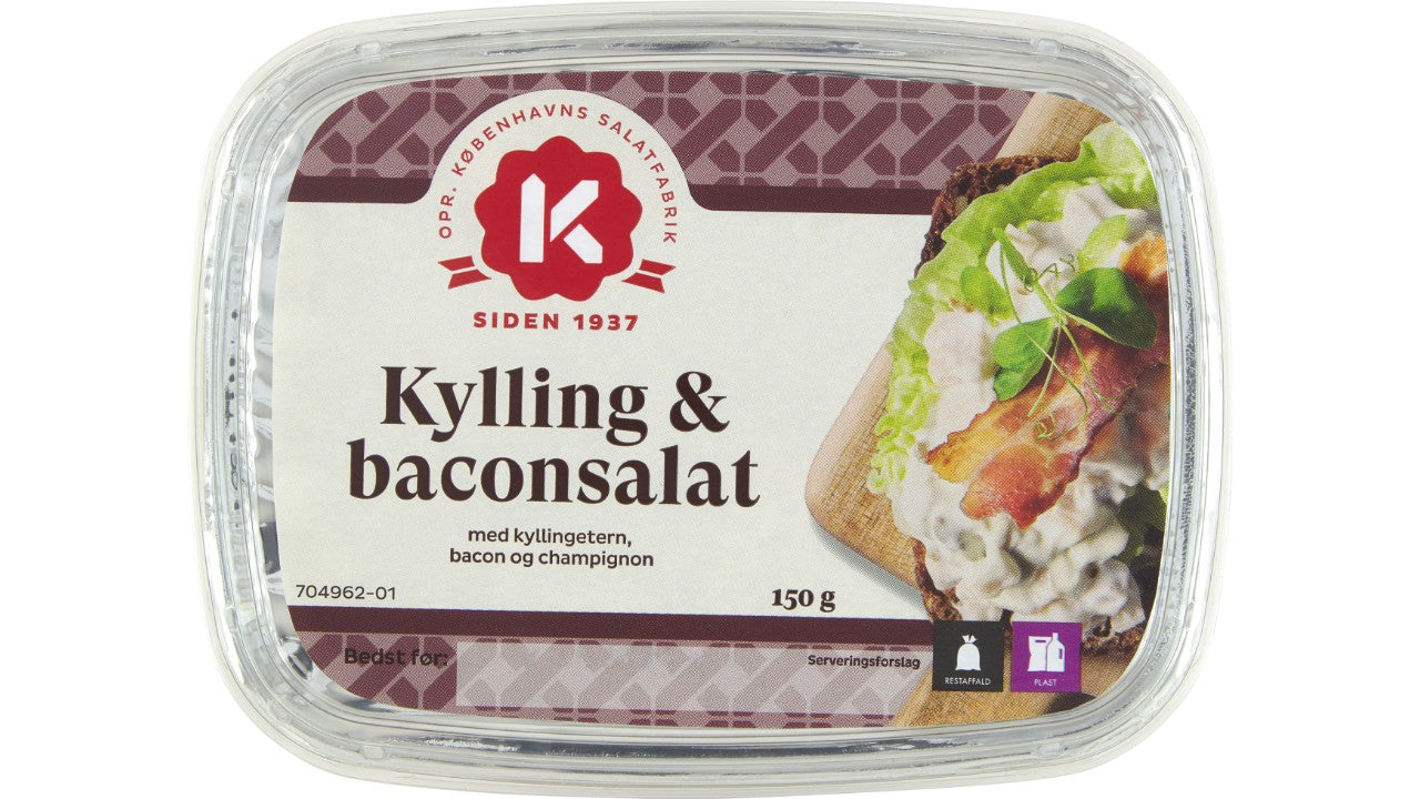Kyllingsalat m/bacon 150g