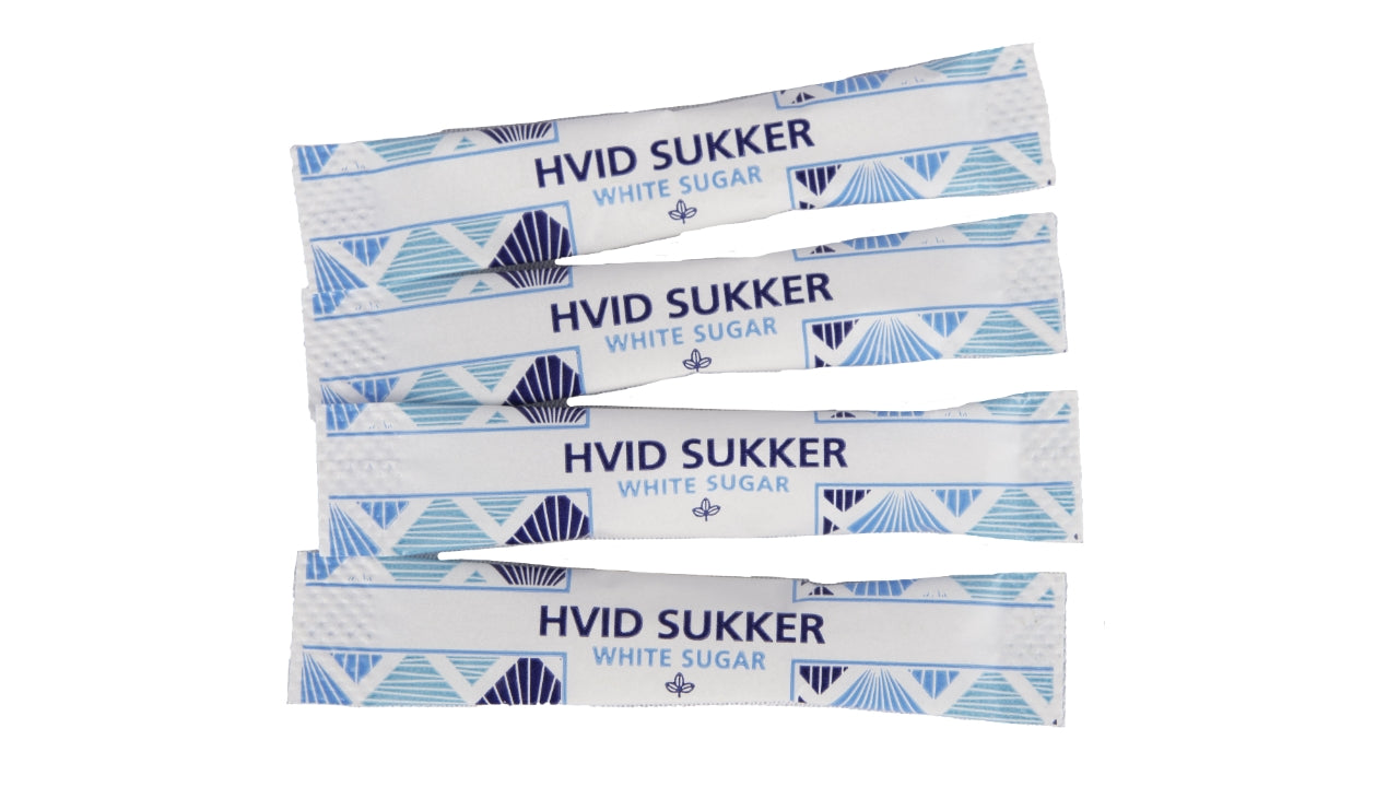 Hvid sukker i sticks 2g 500stk
