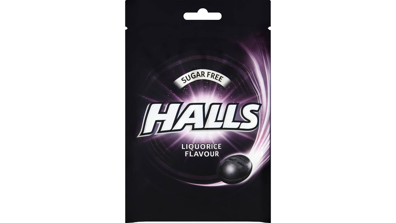 Halls liquorice sukkerfri 65g