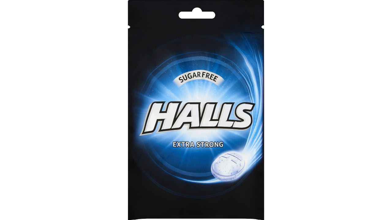Halls extra strong sukkerfri 65g