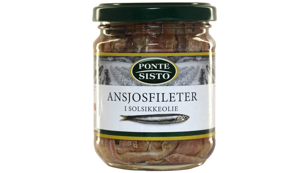 Ansjosfiletter i solsikkeolie 112g