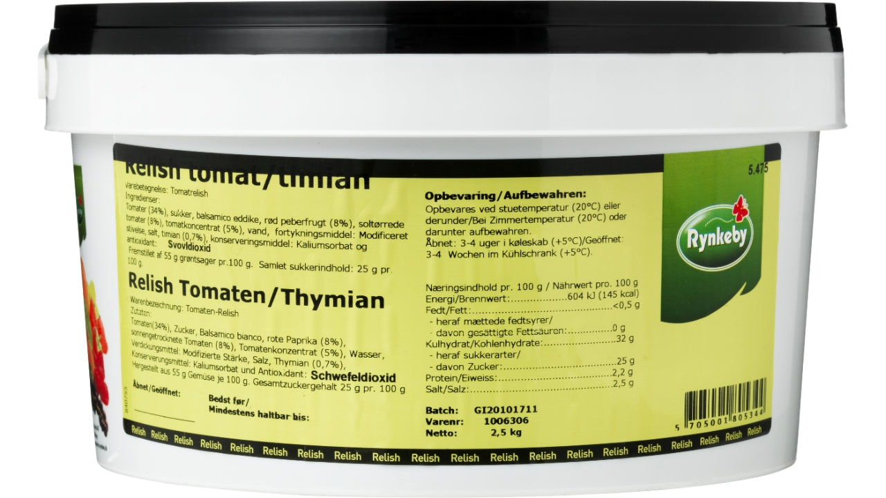 Relish Tomat med Timian 2,5kg