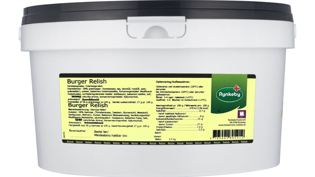 Relish Burger 2,5kg