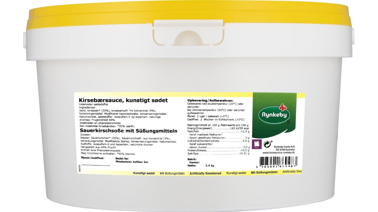Kirsebærsauce kunstigt sødet 2,4kg