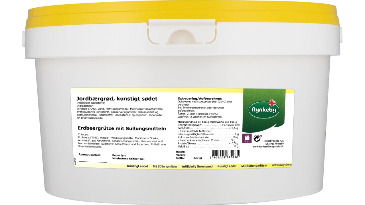 Jordbærgrød kunstigt sødet 2,4kg