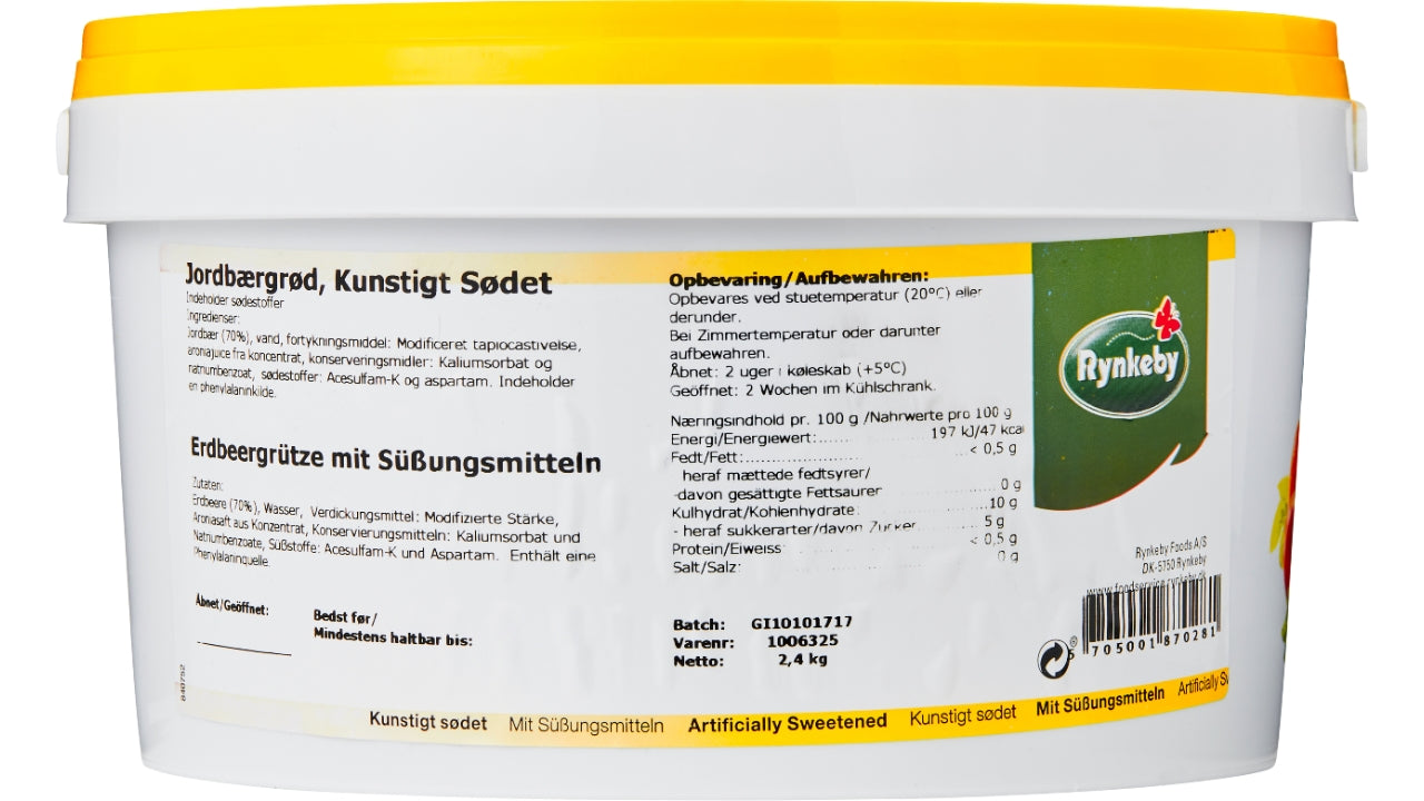Jordbærgrød kunstigt sødet 2,4kg