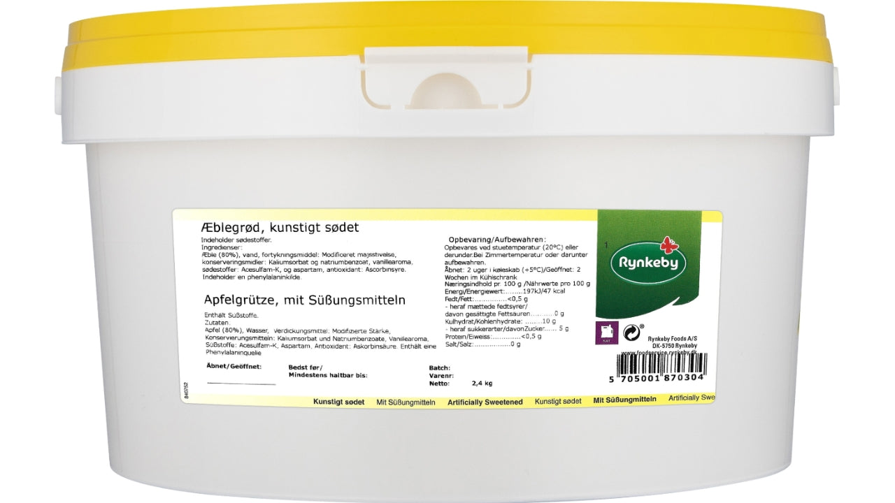 Æblegrød 2,4kg Kunstigt Sødet