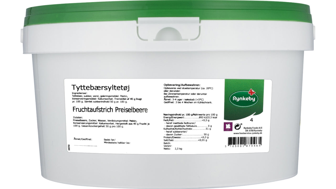 Tyttebær syltetøj 2,5kg