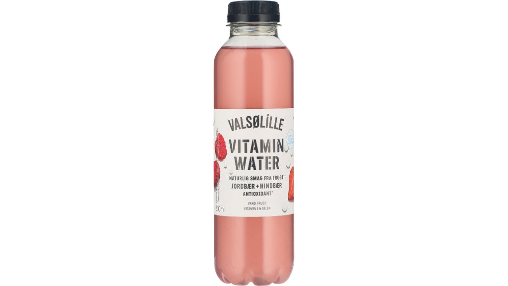 Vitamin Water jordbær & hindbær 0,5L