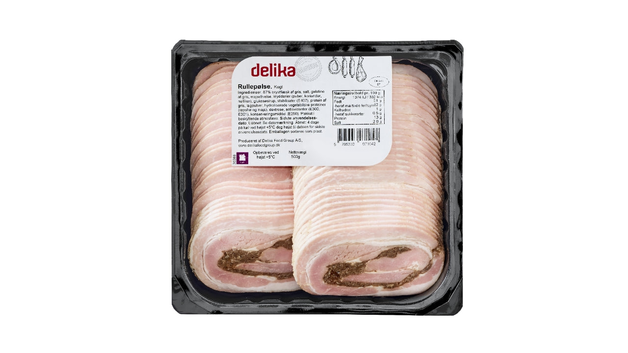 Rullepølse i skiver 500g